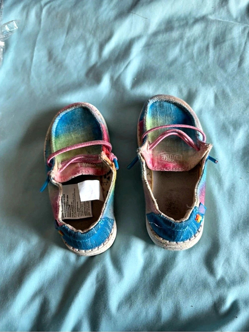 the Hey Dude Wendy Toddler Dreamer Magic Tie-Dye Shoes
